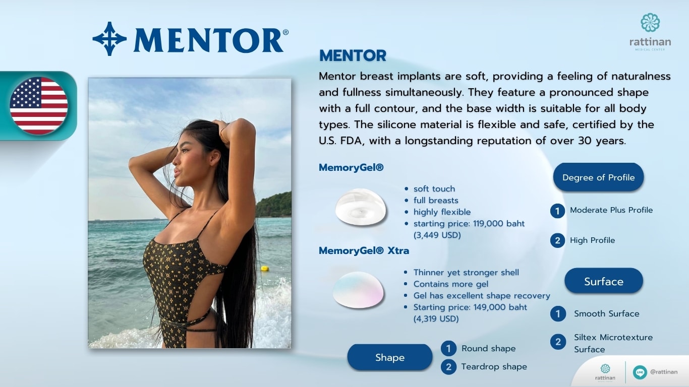 Breast Augmentation in Thailand Mentor