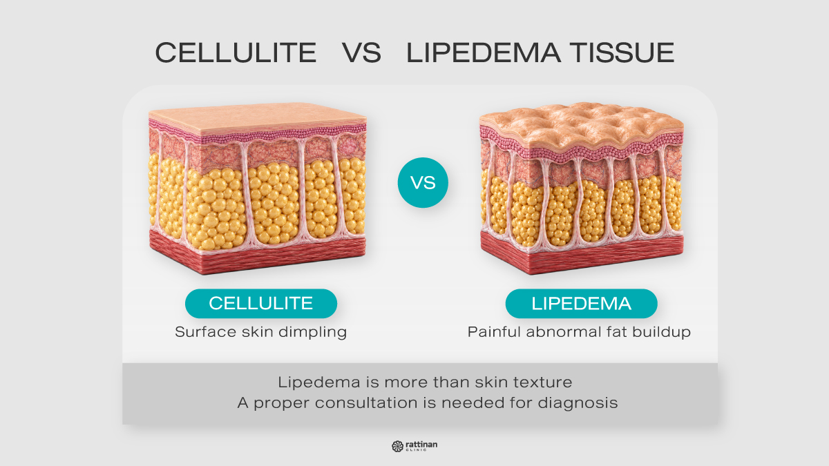Cellulite vs Lipedema Tissue Infographic
