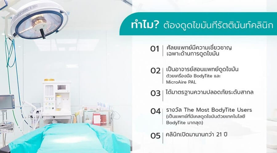 ดูดไขมันที่รัตตินันท์ เมดิคอล เซ็นเตอร์ ดีอย่างไร