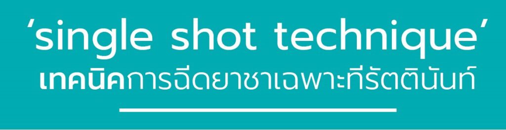 เทคนิคการฉีดยาชาเฉพาะที่รัตตินันท์ single shot technique