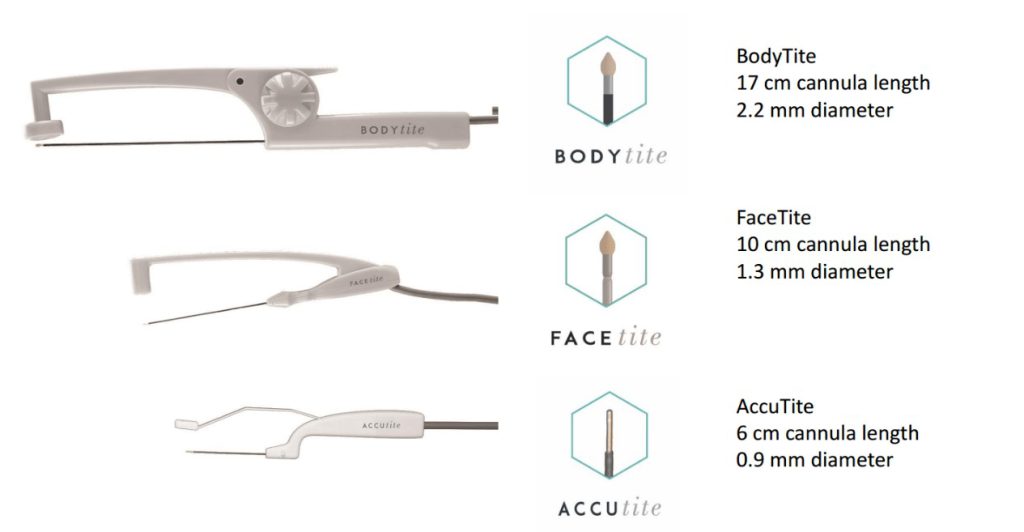 หัวดูดบอดี้ไทท์ BodyTite มีหลายขนาด