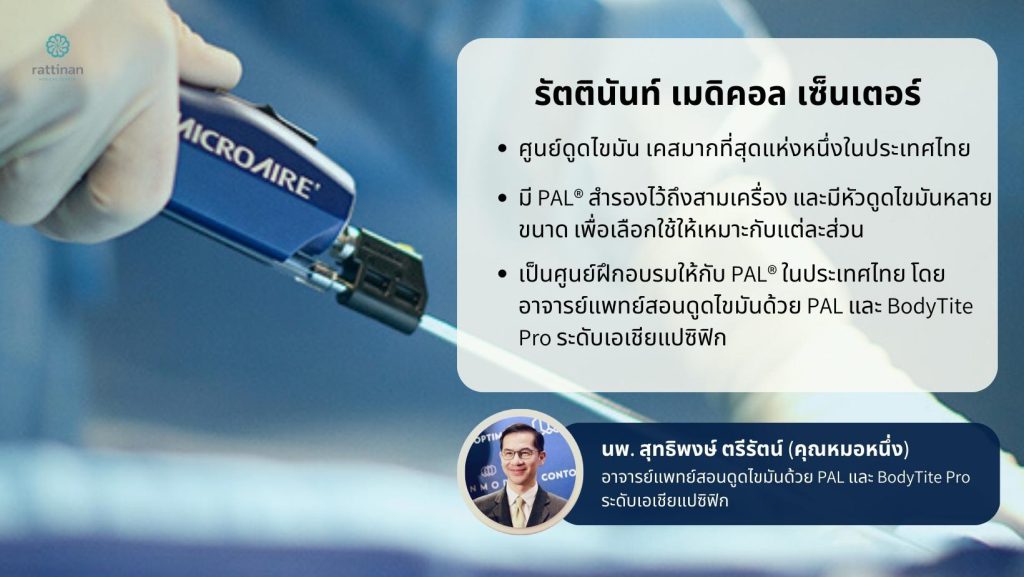 ดูดไขมันด้วยเครื่อง PAL ที่รัตตินันท์ เมดิคอล เซ็นเตอร์