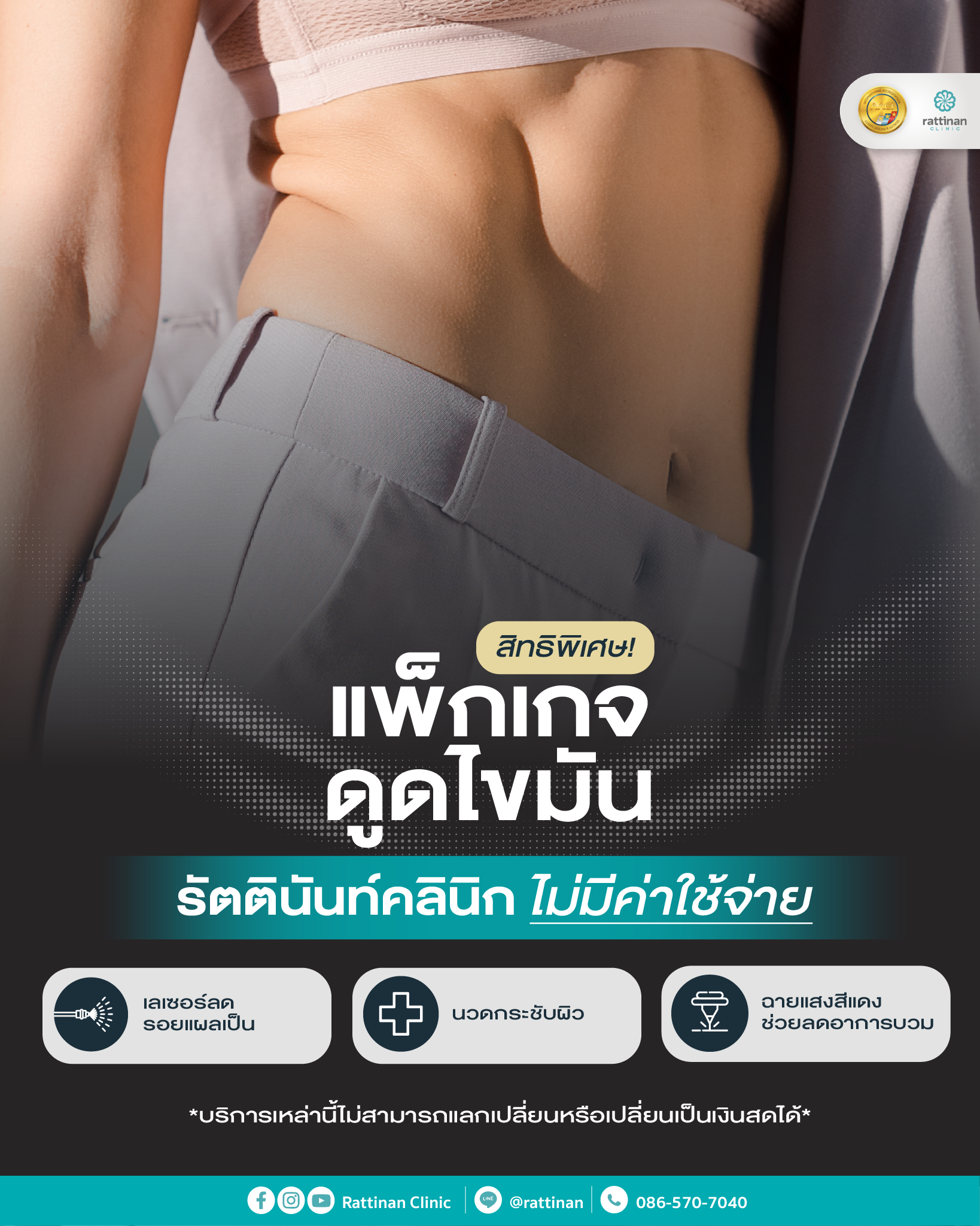 แพ็กเกจราคาดูดไขมัน รัตตินันท์