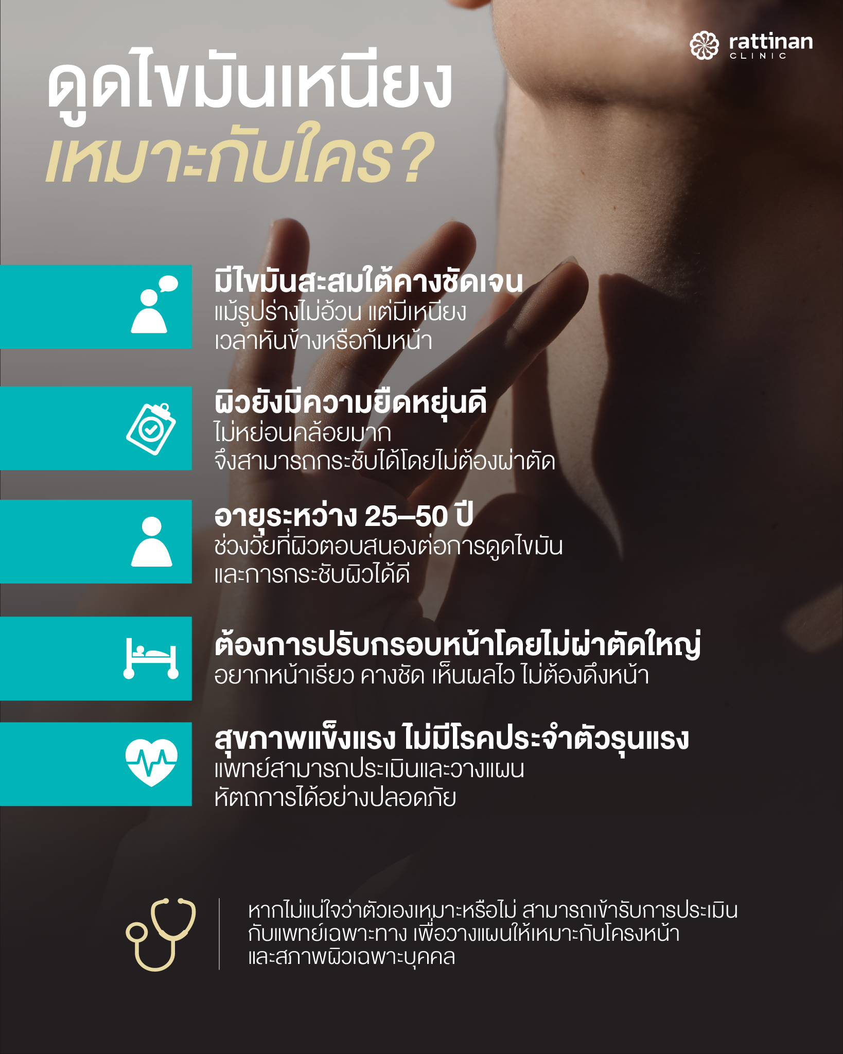 ดูดไขมันเหนียง เหมาะกับใคร
