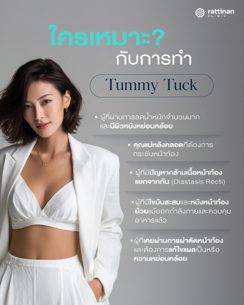 ใครเหมาะกับการทำ Tummy Tuck